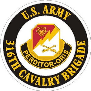 United States Army 316th Cavalry Brigade - Vinyl Sticker at Sticker Shoppe