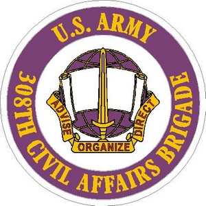 United States Army 308th Civil Affairs Brigade - Vinyl Sticker at ...