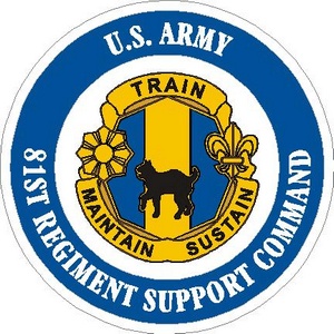 United States Army 81st Regiment Support Command - Vinyl Sticker at ...