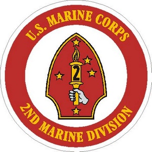 United States Marines 2nd Marine Division - Vinyl Sticker at Sticker Shoppe