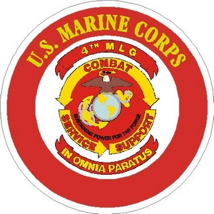 United States Marines 4th Marine Logistics Group - Vinyl Sticker at ...