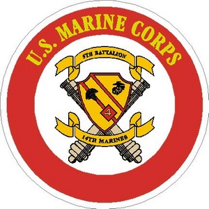 United States Marines 5th Battalion 14th Marines - Vinyl Sticker at ...