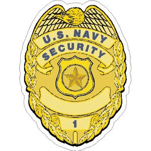 United States Navy Security Badge - Vinyl Sticker