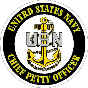 United States Navy Chief Petty Officer Vinyl Sticker at Sticker Shoppe