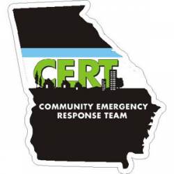 Georgia CERT Community Emergency Response Team - Vinyl Sticker