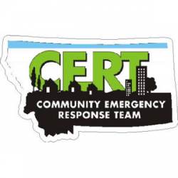 Montana CERT Community Emergency Response Team - Vinyl Sticker