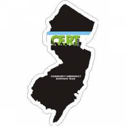 New Jersey CERT Community Emergency Response Team - Vinyl Sticker