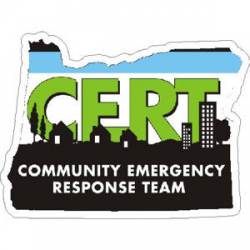 Oregon CERT Community Emergency Response Team - Vinyl Sticker