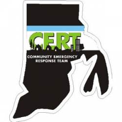 Rhode Island CERT Community Emergency Response Team - Vinyl Sticker