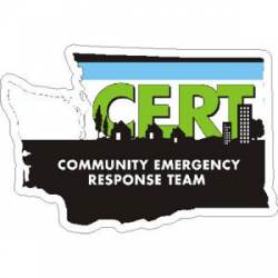 Washington CERT Community Emergency Response Team - Vinyl Sticker