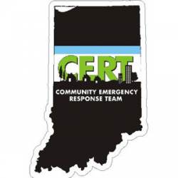 Indiana CERT Community Emergency Response Team - Vinyl Sticker