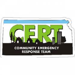 Kansas CERT Community Emergency Response Team - Vinyl Sticker