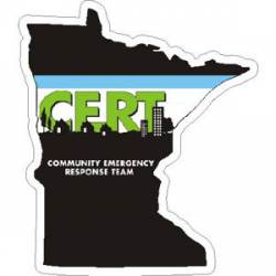 Minnesota CERT Community Emergency Response Team - Vinyl Sticker