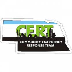 Nebraska CERT Community Emergency Response Team - Vinyl Sticker