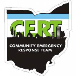 Ohio CERT Community Emergency Response Team - Vinyl Sticker