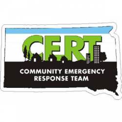 South Dakota CERT Community Emergency Response Team - Vinyl Sticker