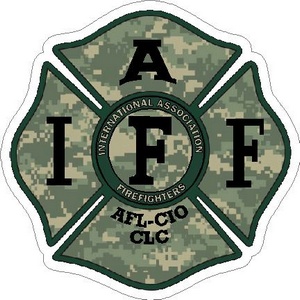 Green Camo IAFF International Association Firefighters Maltese - Vinyl ...