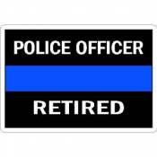 Thin Blue Line Retired Police Officer - Vinyl Sticker