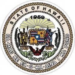 Hawaii State Seal - Vinyl Sticker