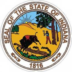 Indiana State Seal - Vinyl Sticker