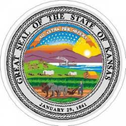 Kansas State Seal - Vinyl Sticker