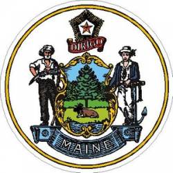 Maine State Seal - Vinyl Sticker
