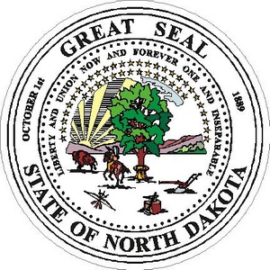 North Dakota State Seal - Vinyl Sticker at Sticker Shoppe