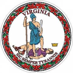 Virginia State Seal - Vinyl Sticker