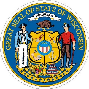 Wisconsin State Seal - Vinyl Sticker at Sticker Shoppe