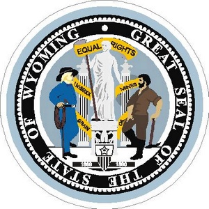 Wyoming State Seal - Vinyl Sticker at Sticker Shoppe