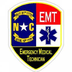 North Carolina Emergency Medical Technician EMT - Vinyl Sticker