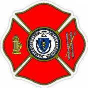 Maltese Cross Massachusetts State Seal - Vinyl Sticker