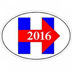 Hillary Clinton For President 2016 Logo - Vinyl Sticker