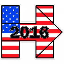 Hilary Clinton for President 2016 Patriotic - Vinyl Sticker