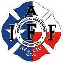 Texas Flag IAFF International Association Firefighters - Sticker