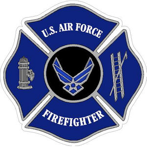 United States Air Force Firefighter Wings - Vinyl Sticker at Sticker Shoppe