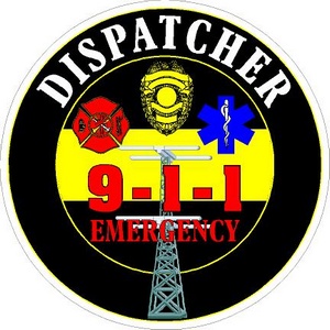 Dispatcher Fire Polce EMS 911 Emergency - Vinyl Sticker at Sticker Shoppe