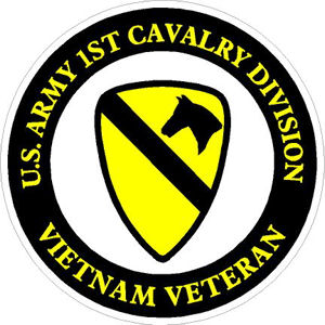 U.S. Army 1st Cavalry Divison Vietnam Veteran - Sticker at Sticker Shoppe