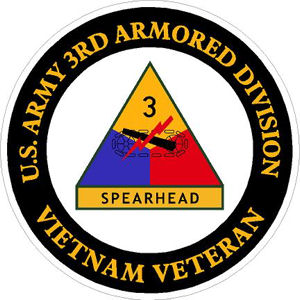 U.S. Army 3rd Armored Division Vietnam Veteran - Sticker at Sticker Shoppe