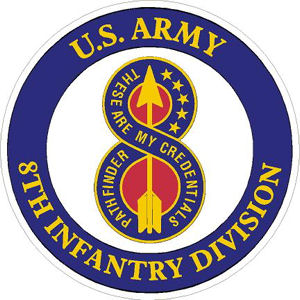 U.S. Army 8th Infantry Division - Sticker at Sticker Shoppe