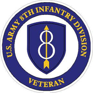 U.S. Army 8th Infantry Division Veteran - Sticker at Sticker Shoppe