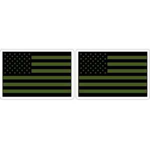 OD Green US Flag Set - Sticker at Sticker Shoppe