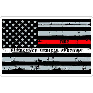 red flag with thin white line