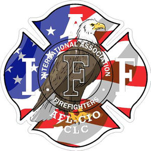 United States Flag & Eagle IAFF International Association Firefighters ...