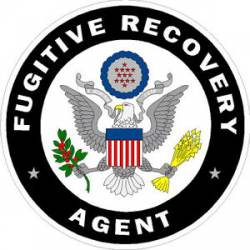 Fugutive Recovery Agent Black - Sticker