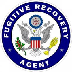 Fugitive Recovery Agent Blue - Sticker