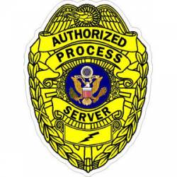 Authorized Process Server Gold Badge - Sticker