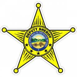 Ohio Deputy Sheriff State Seal 5 Point Badge - Sticker