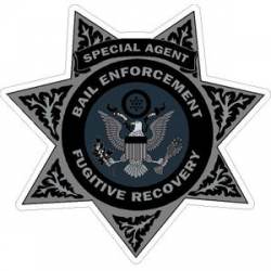 Bail Enforcement Special Agent 7 Point Badge Subdued - Sticker