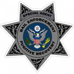 Bail Enforcement Special Agent 7 Point Badge - Sticker